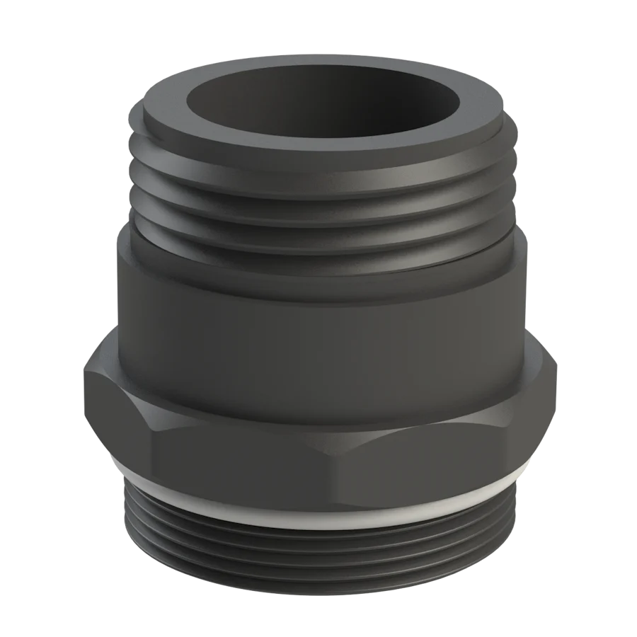 Adapter S60x6 male thread to 2 inch male thread PP | M+B Fluid Technology